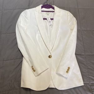 J.Crew Ivory Linen Blazer 00